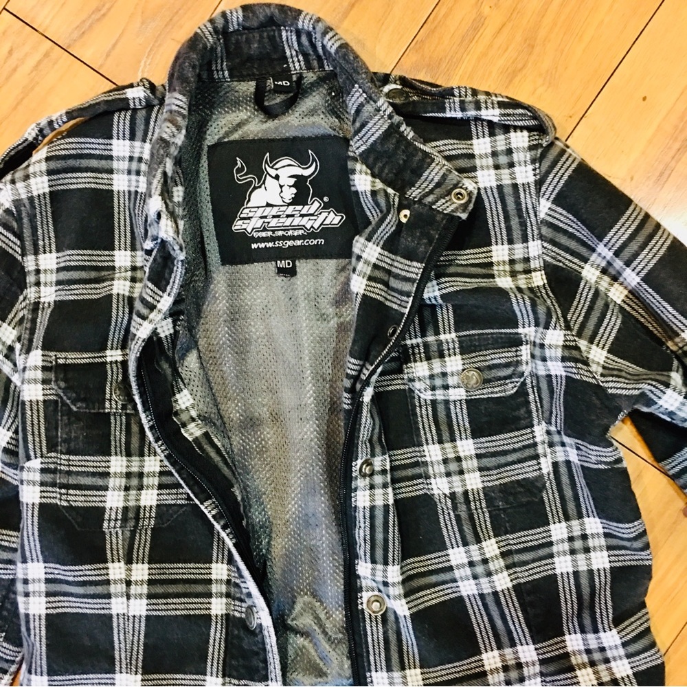 Speed Strength plaid flannel shacket jacket coat shirt button up woman’s…